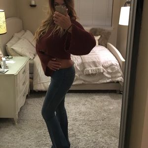 Forever 21 rust color bell sleeve sweater